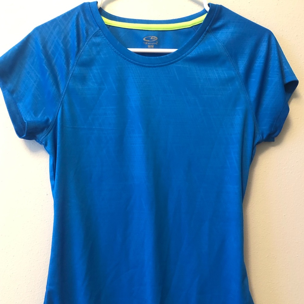 Bright blue Champion workout shirt